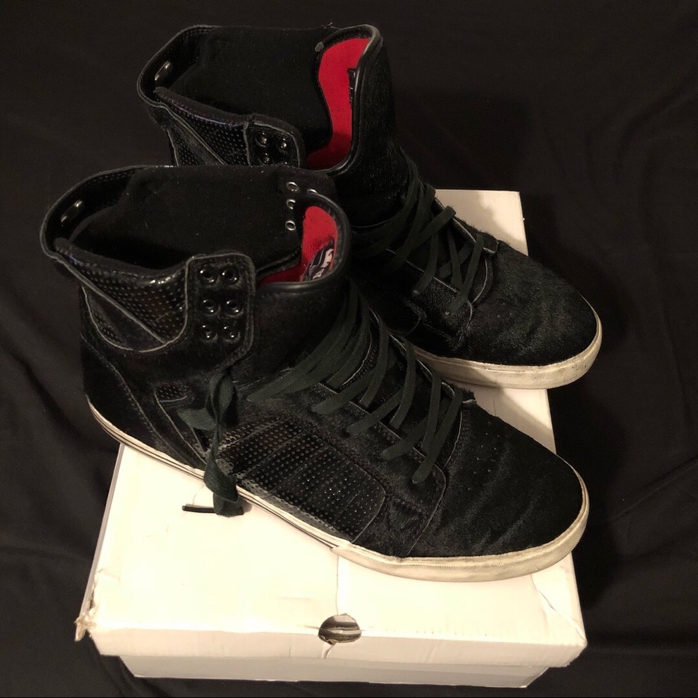 Supra Skytops: Black Pony Fur
